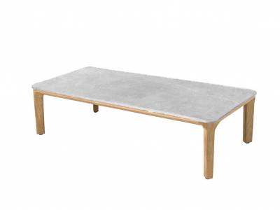 Cane-line Aspect Couchtisch, Teakholz, Tischplatte Fossil Grey Ceramic 120x60 cm