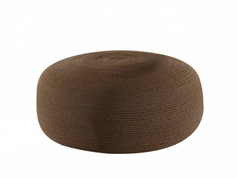 Cane-line Circle Hocker Extra Groß, Rund, Cane-line Soft Rope Umber Brown