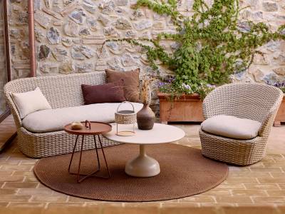 Cane-line Coast Loungesessel mit Drehfunktion, Sand