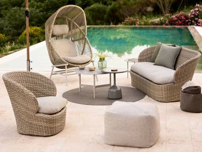 Cane-line Coast Loungesessel mit Drehfunktion, Sand