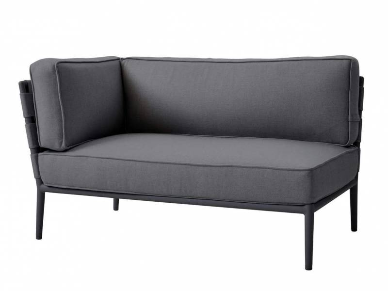 Cane-line Conic 2-Sitzer Sofa-Modul, rechts, Cane-line AirTouch grey