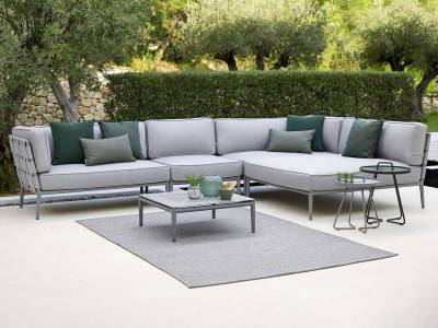 Cane-line Conic 2-Sitzer Sofa-Modul, rechts, Cane-line AirTouch light grey