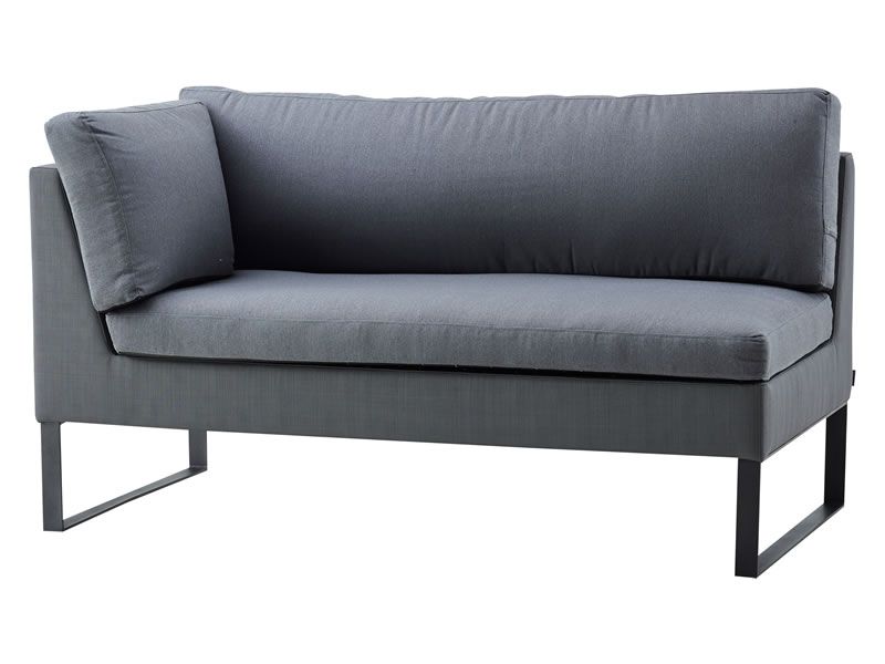 Cane-line Flex 2-Sitzer Sofa rechts, inkl. Kissensatz, Grey