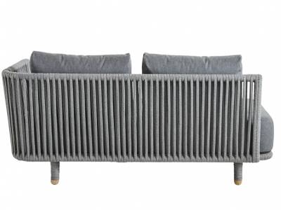 Cane-line Moments Lounge 2-Sitzer Modulsofa, links, inkl. Grey Kissensatz, Cane-line Air Touch