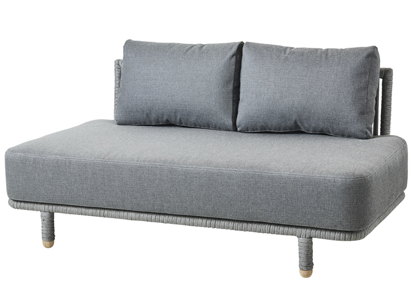 Cane-line Moments Lounge 2-Sitzer Sofa Modul, inkl. Kissensatz Air Touch