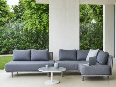 Cane-line Moments Lounge 2-Sitzer Sofa Modul, inkl. Kissensatz Air Touch