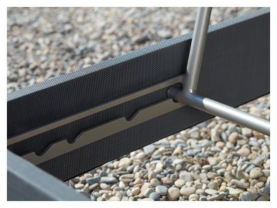 Cane-line Rest Sonnenliege Cane Line Tex inkl. Kissen grau mit Quick dry & Airflow System