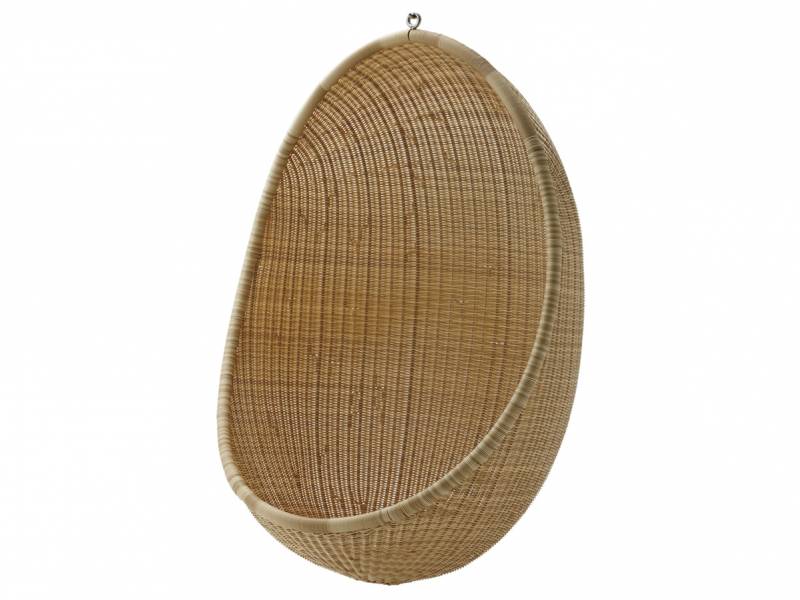 Sika Design Hanging Egg Exterior Sessel, Natural, Alurattan für den Aussenbereich