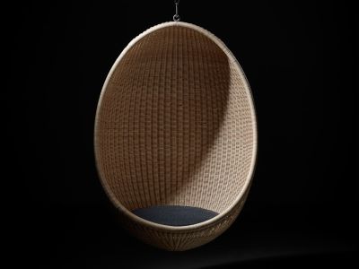 Sika Design Hanging Egg Sessel, Core Weave Rattan Natural