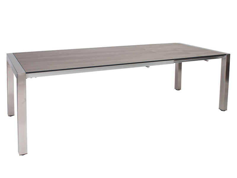 Stern Ausziehtisch-System 174 (214/254) x 90 x 75 cm Edelstahl mit Tischplatte Silverstar