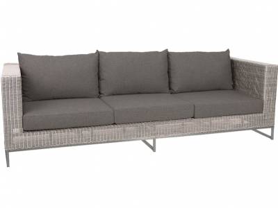 Stern FONTANA 3-Sitzer Sofa, Vintage weiß inkl. Untergestell in Aluminium weiß