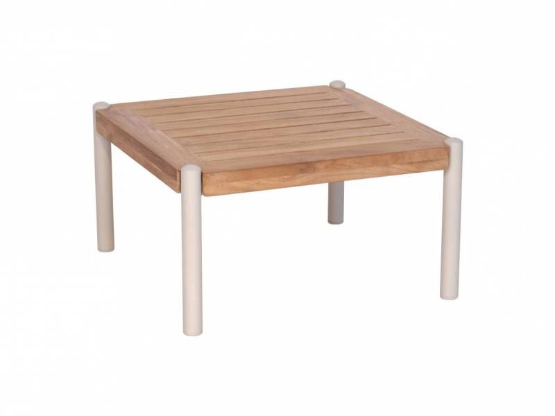 Stern Taro Beistelltisch 50x50x28 cm, greige Teak