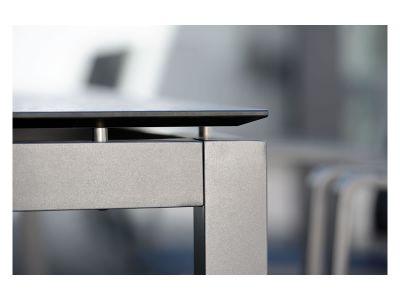 Stern Tischsystem: Alu Tischgestell 130 x 80 cm graphit + freiwählbare Tischplatte