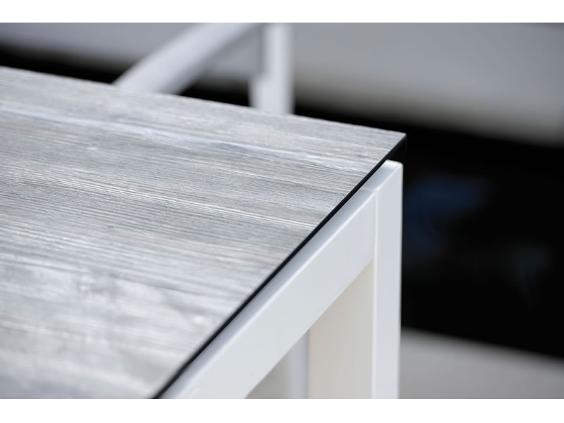 Stern Tischsystem: Alu Tischgestell 90 90 - Hamburg Gartenmöbel Shop + weiß cm freiwählbare x Tischplatte