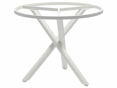 ZEBRA Mikado, Tischgestell Aluminium weiß mit Platte, Ø 110 cm